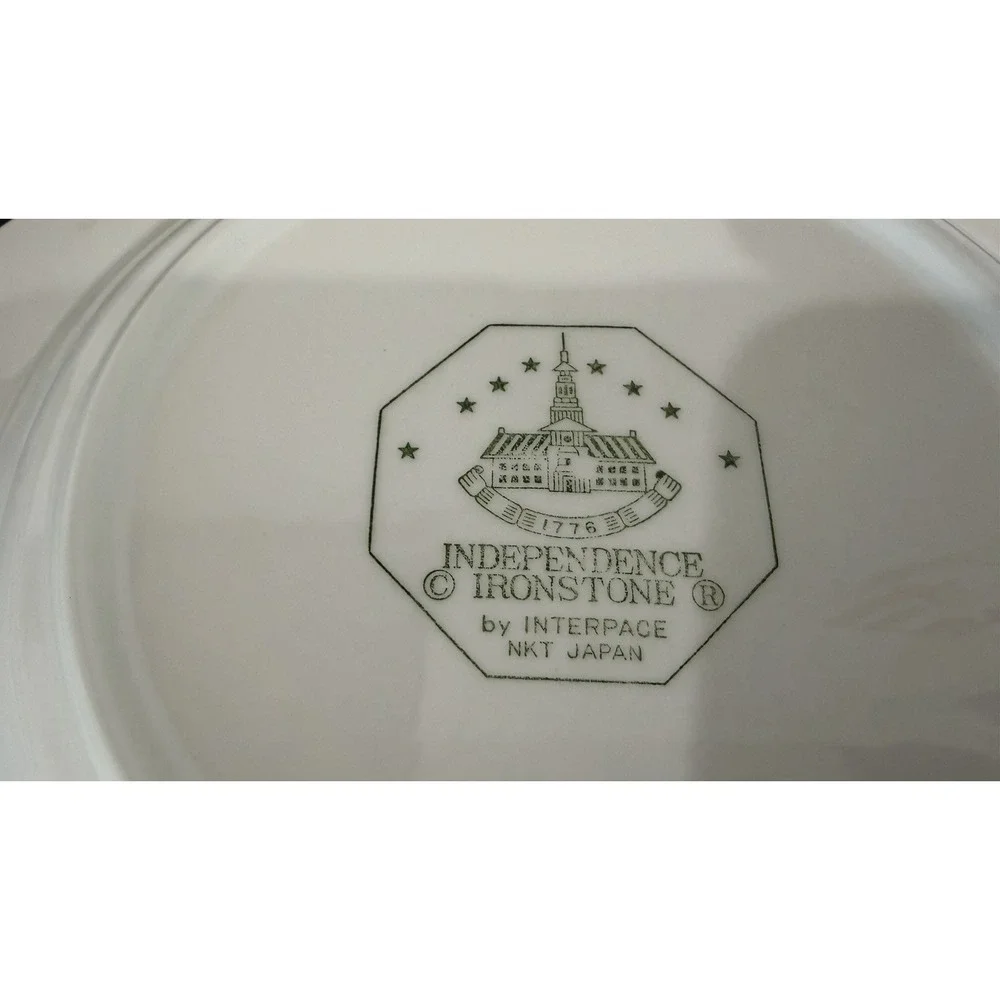 Vintage Set of 4 Yellow Bouquet Dinner Plates Independence Ironstone Japan 11